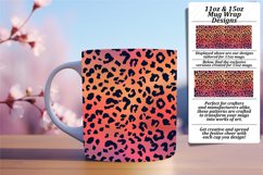 Elegant Glittery Leopard Print Mug Wrap 11oz/15oz Product Image 1