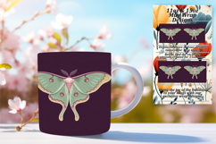 Stylish 15oz Mug Wrap Png Design , Butterfly Product Image 1