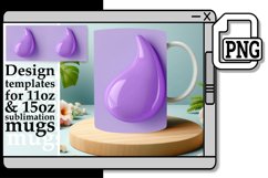 Neon Delight: Sublimation Patterns for 15oz Mug 11oz Product Image 1