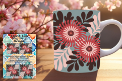 Dynamic 11oz Mug Wrap Png Artwork , Flowers Product Image 1