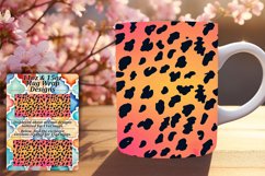 Leopard Print Gradient Mug Wrap - Abstract Art 11oz 15oz Product Image 1