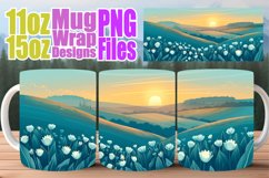 Springtime Scenic Mug Wrap - 11oz &amp; 15oz Sublimation Product Image 1