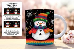 Chic 15oz Mug Wrap Png Design , Snowman Product Image 1