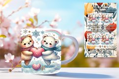 Sophisticated 15oz Mug Wrap Png , Valentine Bear Product Image 1