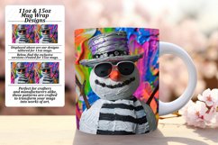 Summer Christmas Snowman Mug Wrap 11oz/15oz Winter Festive Product Image 1