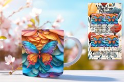 Radiant Butterfly Elegance: Spring Mug Wrap Product Image 1