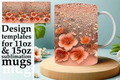 Sparkling Leopard Floral Mug Design Product Image 1