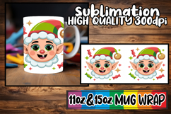 Playful evenings 11oz 15oz sublimation wrap, Cute Christmas Product Image 1