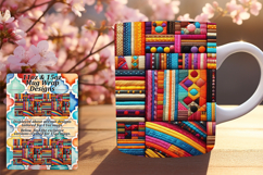 Stylish 11oz Mug Wrap Png Template , Patchwork Product Image 1