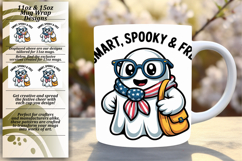 Sophisticated 15oz Mug Wrap Png Design , Funny Ghost Product Image 1