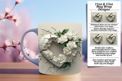 Blooming Bouquet: 11oz/15oz Heart Mug Sublimation Product Image 1