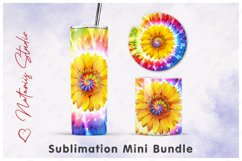 Sunflower TIE DYE Mini Bundle - Tumbler, Mug, Coaster. Product Image 1