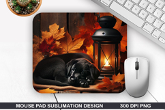 Halloween Dog Mouse Pad Sublimation, Halloween Mouse Pad PNG Product Image 1