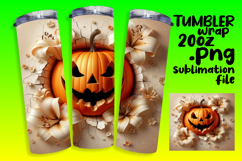 VIBRANT 20oz Tumbler Template for DIY , 3D Pumpkin Product Image 1