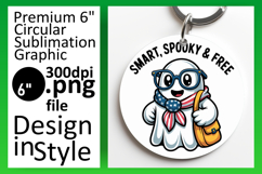 Whimsical Round Design for Coasters , Funny Ghost Product Image 1