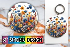 Delicate Blossom Sublimation Circle Design Product Image 1