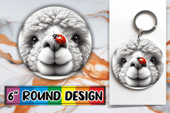 Joyful Circle Car Coaster Design PNG, Cute Animals Product Image 1