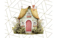 Whimsical Cottagecore Cottage PNG Clipart, Fairy House Png Product Image 5