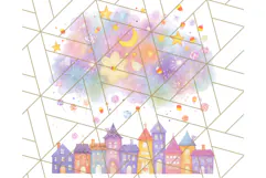 Pastel Halloween Town PNG Clipart, Spooky Shops & Homes Png Product Image 4