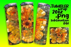 Glitter Flower Tumbler Wrap Design 20oz Product Image 1