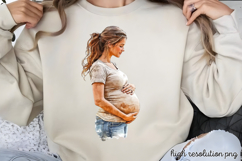 Mothers Day Pregnant Sublimation PNG Product Image 1