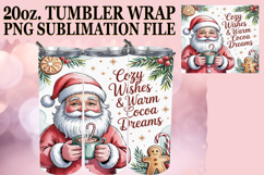 Joyful Hearts 20oz tumbler wrap, Funny Santa Product Image 1