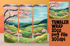 Breathtaking 3D Summer Tumbler Wrap Sublimation Product Image 1