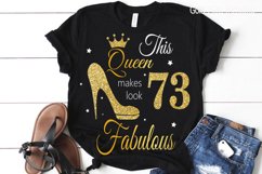 73rd birthday svg, Queen Birthday 73rd Svg, 73rd Birthday sv Product Image 2
