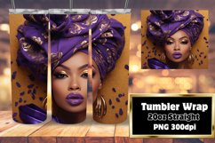 3D Melanin Majesty Tumbler Wrap 20oz Product Image 1