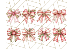 Muted Cozy Christmas Bows PNG Clipart, Winter Holiday Png Product Image 9