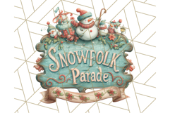 Snowman Family Clipart PNG Winter Holiday Art Product Image 5