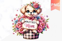 World&#039;s best mom Sublimation - Mother&#039;s Day Clipart PNG Product Image 1