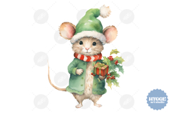 Christmas Mice PNG Sublimation Winter Mouse PNG Product Image 1