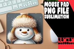 Timeless Mouse Pad Sublimation Style, Snowman Product Image 1