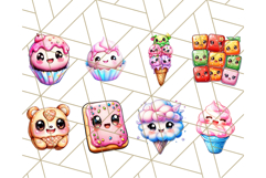 Sweet Treat Face PNG Clipart, Cute Kawaii Dessert Art Png Product Image 9