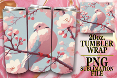 Joyful Inspirations 20oz tumbler wrap, Birds Product Image 1