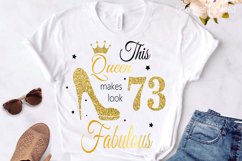 73rd birthday svg, Queen Birthday 73rd Svg, 73rd Birthday sv Product Image 3