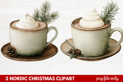 2 Nordic Christmas Clipart | Scandinavian Holiday PNG Product Image 1