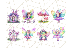 Pastel Fairy Clip Art PNG With Glitter, Rainbow Fairy Png Product Image 5