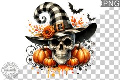 Halloween Skull Sublimation - Clipart PNG Design Product Image 1