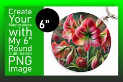 Trendy Circle Design for Keychains , Flower Product Image 1