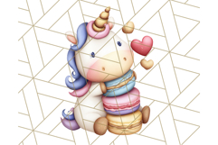 Cute Dessert Unicorn PNG Clipart with Cupcakes &amp; Candies Product Image 5