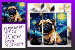 Dog Painting Tumbler Wrap - Artistic Sublimation Product Image 1