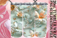 Glittery Summer Bloom Tumbler Wrap - 20oz Sublimation Product Image 1