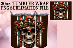 Whimsical views 20oz tumbler wrap, Skull Product Image 1