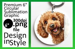 Funny Dog Circle Lover's Delightful Sublimation Keychain Product Image 1