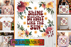 LUMINOUS PNG TSHIRT Gift Ideas, Flower Quote Product Image 1