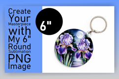 Cute Flamingo with Flowers Round Design PNG Product Image 1