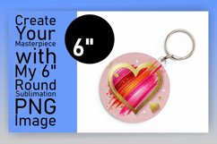 Lovely Circle PNG Coaster Design , Heart Product Image 1