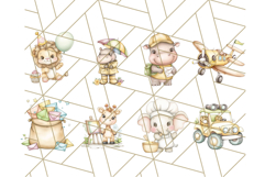 Safari Baby Animal Clipart PNG, Jungle Outfits Baby Animals Product Image 9